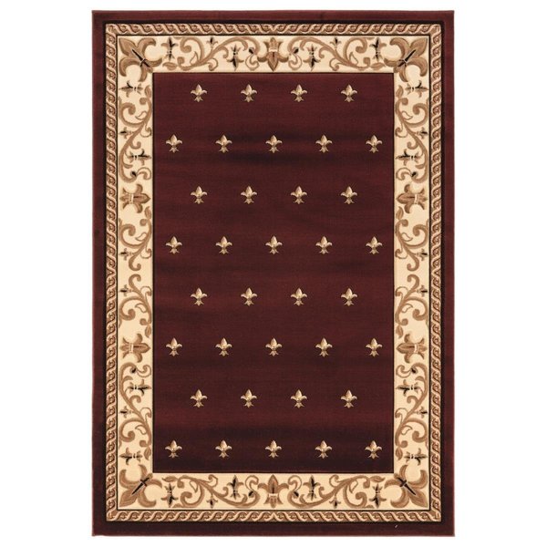 United Weavers Of America United Weavers of America 2050 11634 69 5 ft. 3 in. x 7 ft. 6 in. Bristol Wington Burgundy Rectangle Area Rug 2050 11634 69